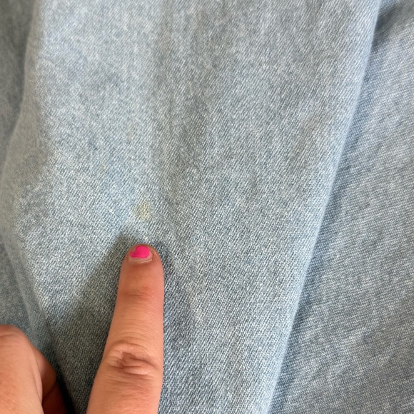 Erika Vintage Women’s Medium 100% Cotton Light Denim Embroidered Maxi Dress - Picture 6 of 8